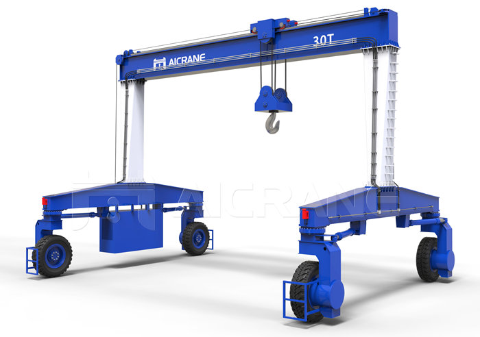 single girder rubber tired crane