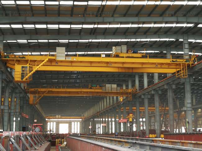 double girder warehouse crane