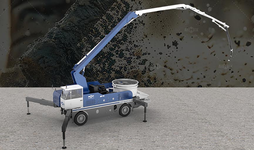 boom mixer pump wheeled type in Dubai