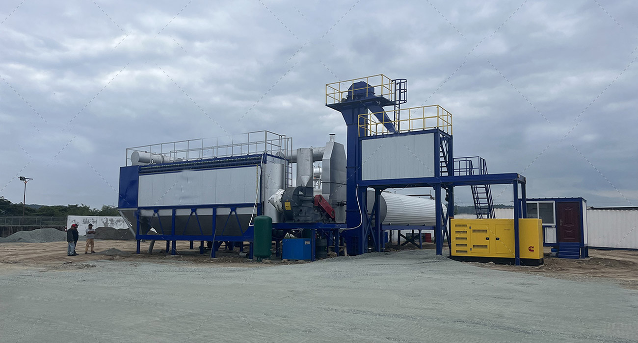 ALYT100 100tph mobile asphalt mix plant in Ecuador